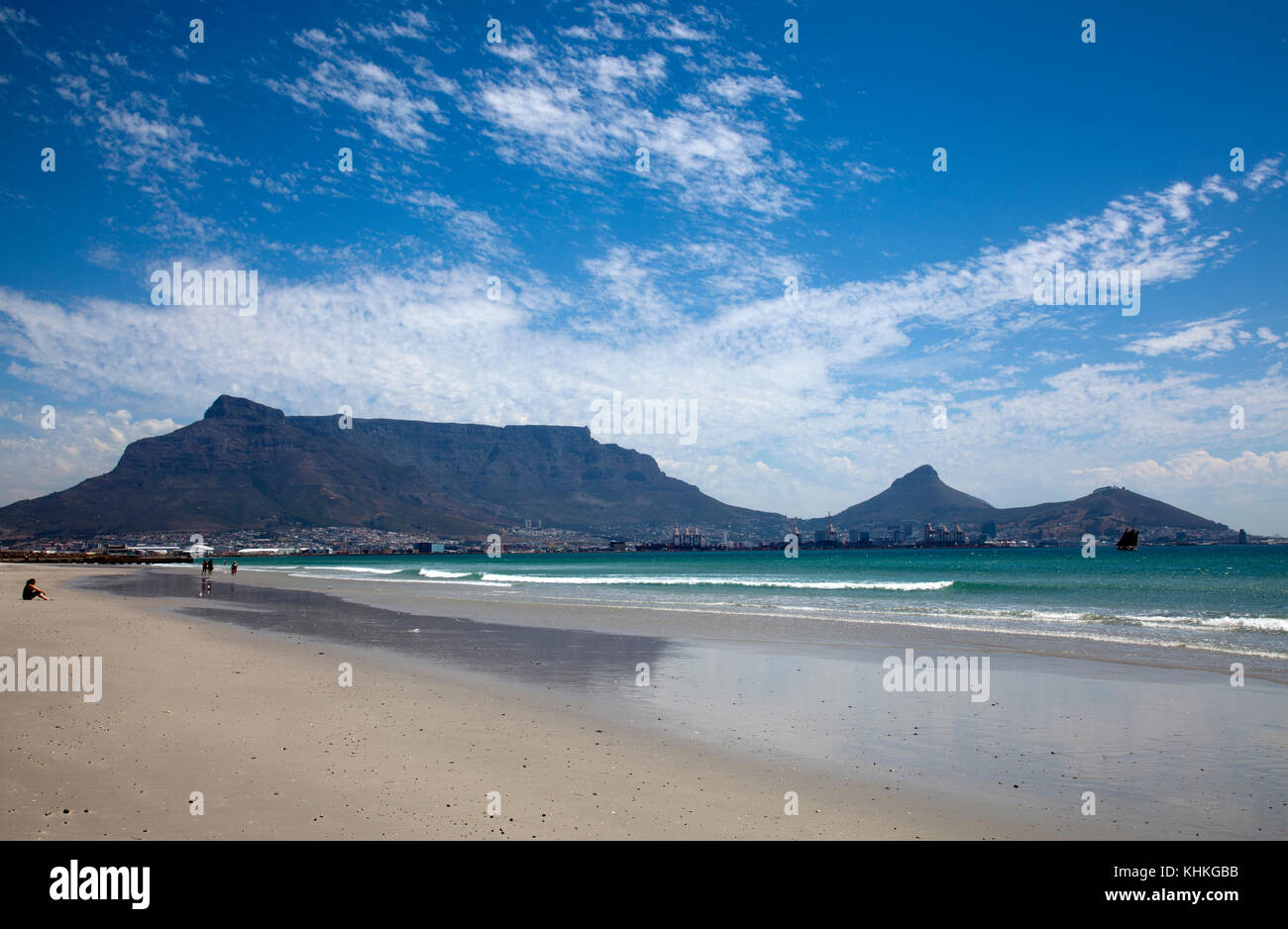 Lagoon Beach with Views of Table Mountain in Cape Town South Africa