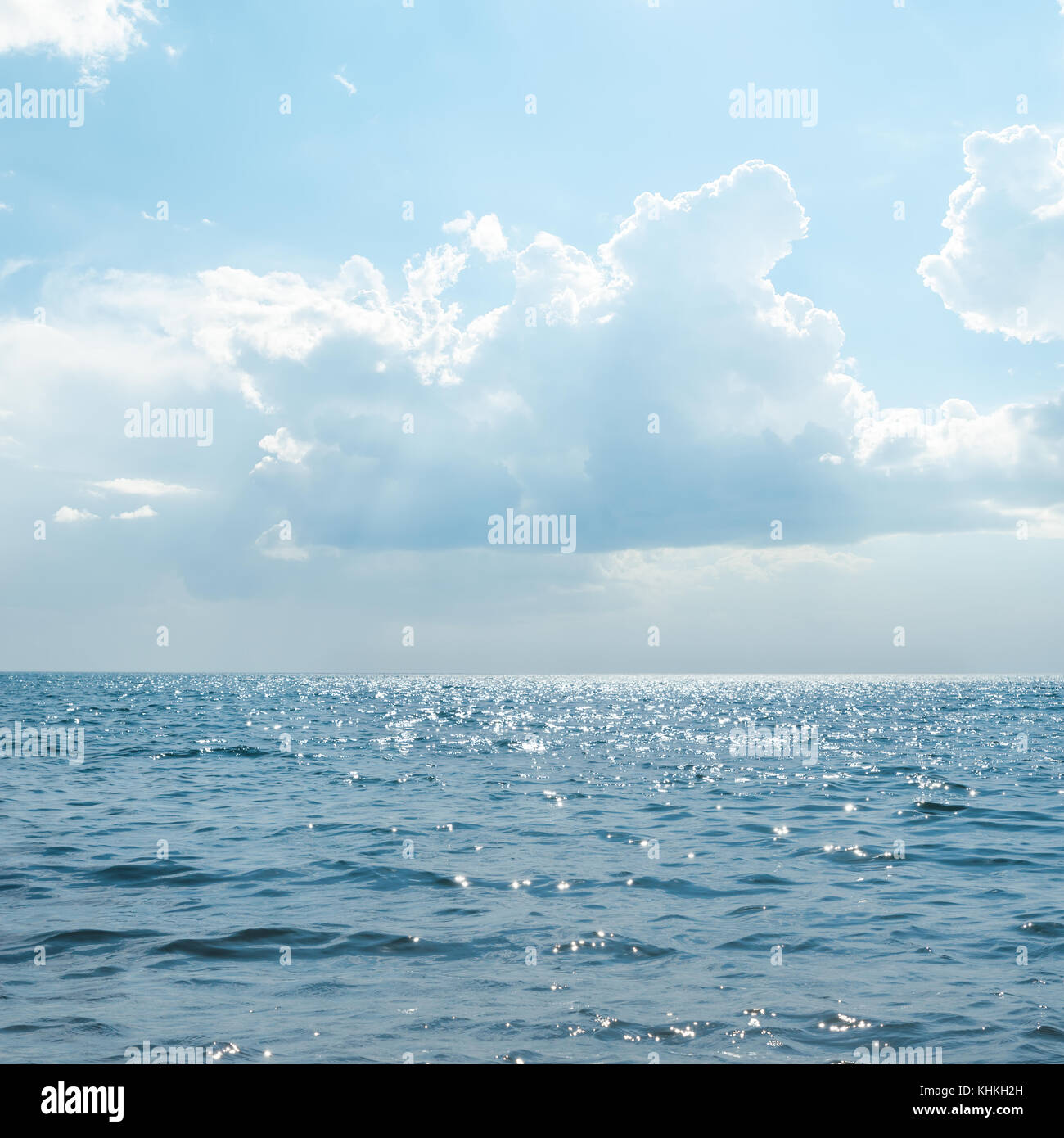 cloudy sunny sky over sea Stock Photo - Alamy