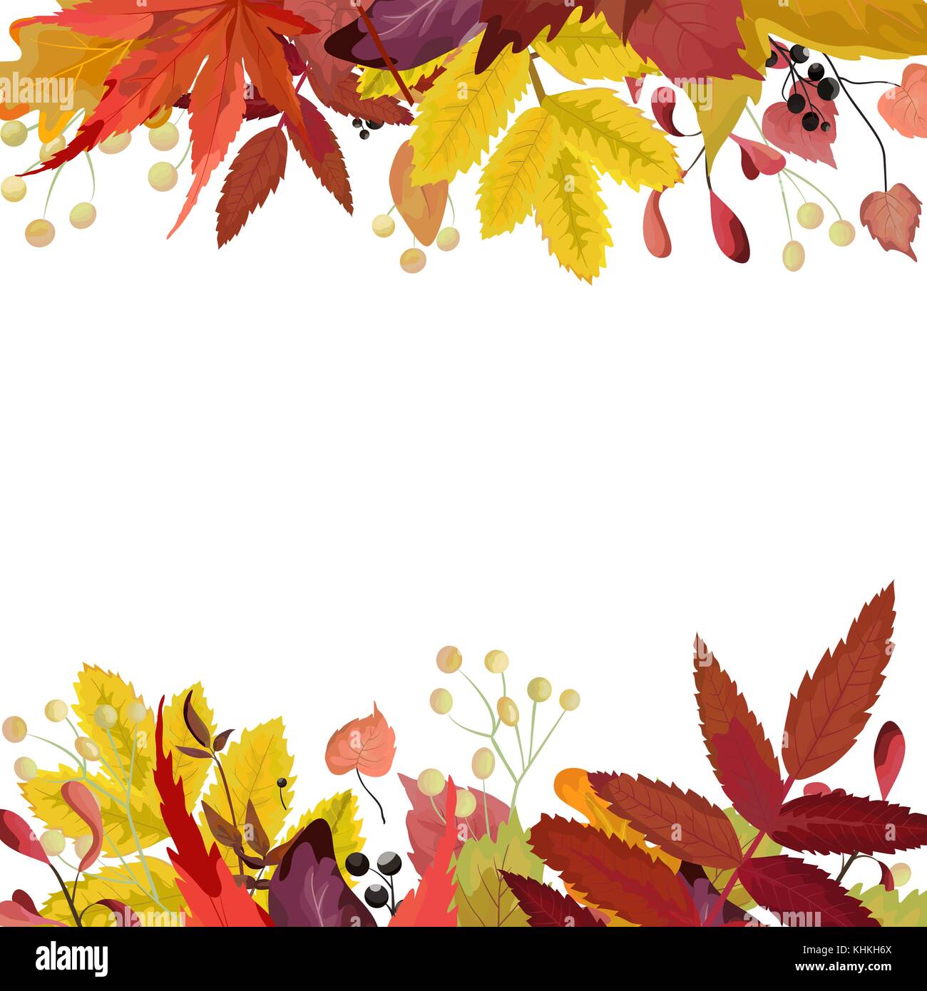 Autumn leaves border design hi-res stock photography and images - Alamy