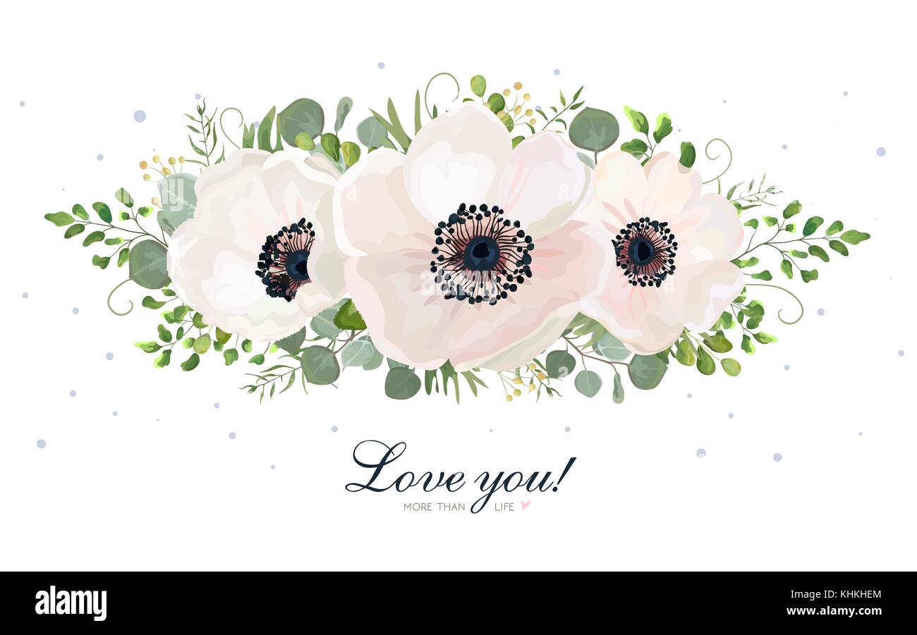 Flower Bouquet vector watercolor design element. Peach, pink white rose ...