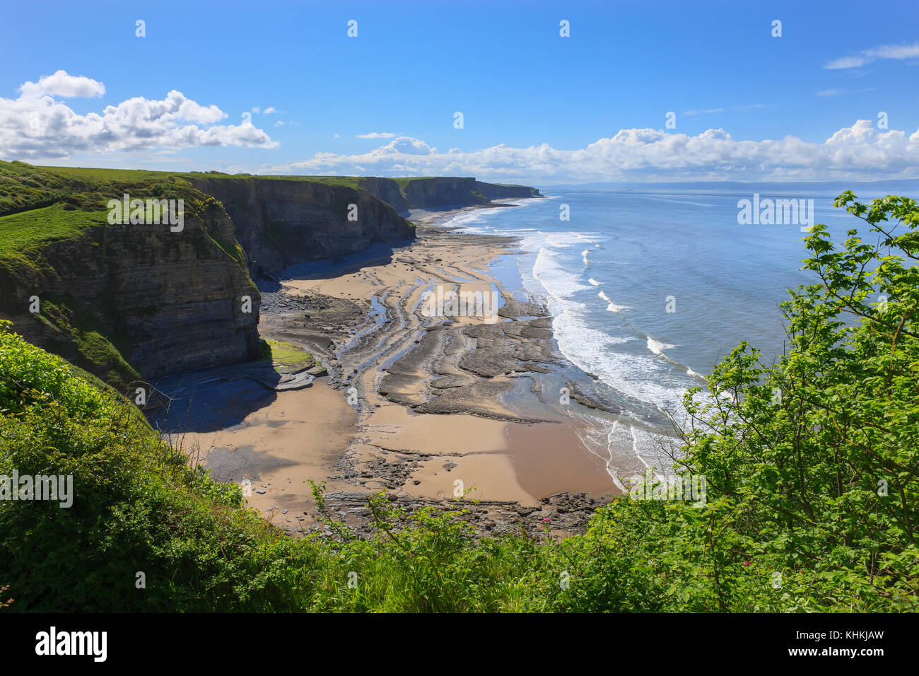 Dunraven Bay Southerndown Mid Glamorgan (Glamorgan Heritage Coast) Wales Stock Photo