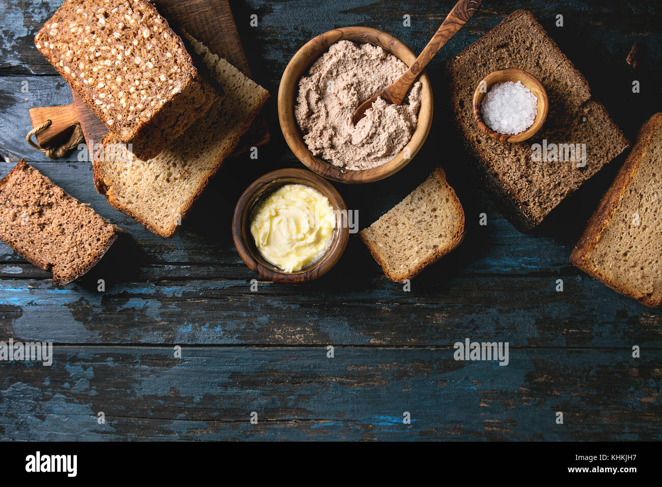 Breakfast with rye bread Stock Photo Alamy