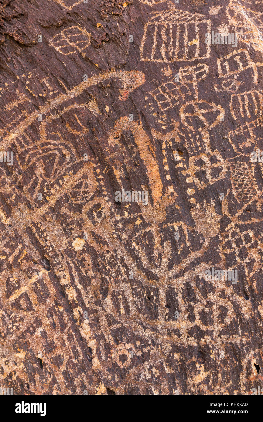 Petroglyphs, Owens Valley, California, USA, America Stock Photo