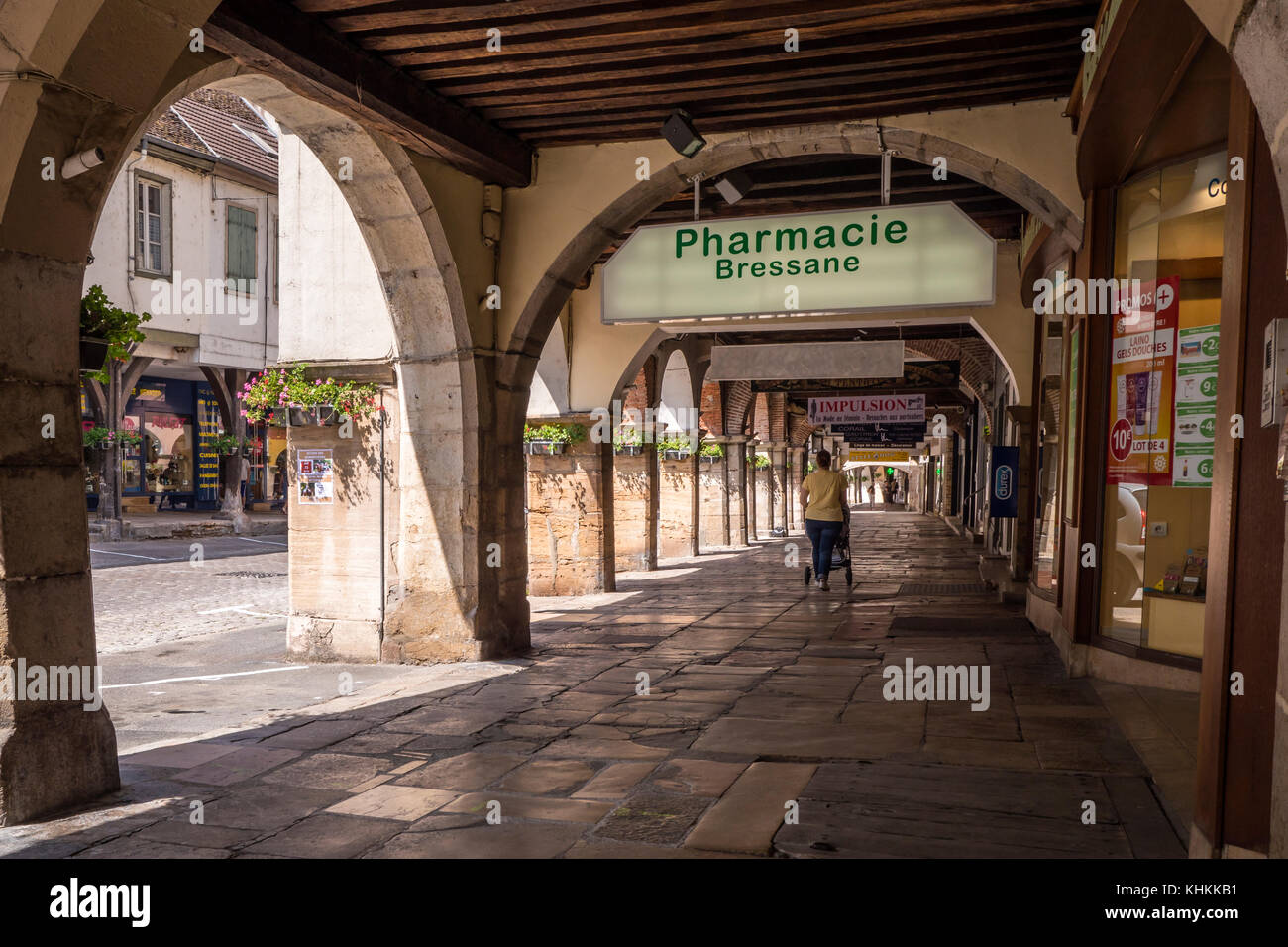 Grande-Rue Louhans Saone-et-Loire Bourgogne-Franche-Comte France Stock Photo