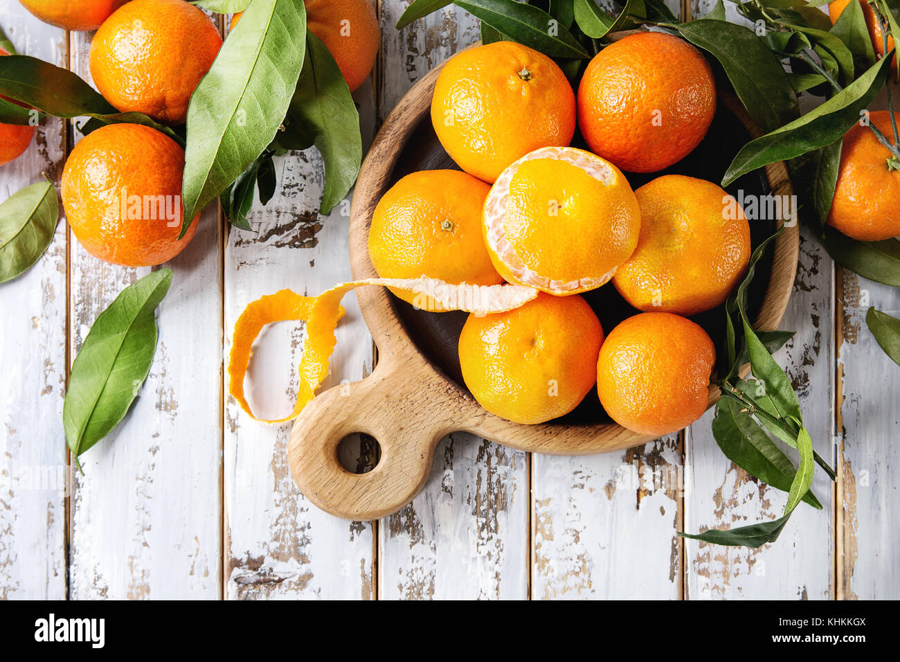 Clementines with leaves Stock Photo Alamy