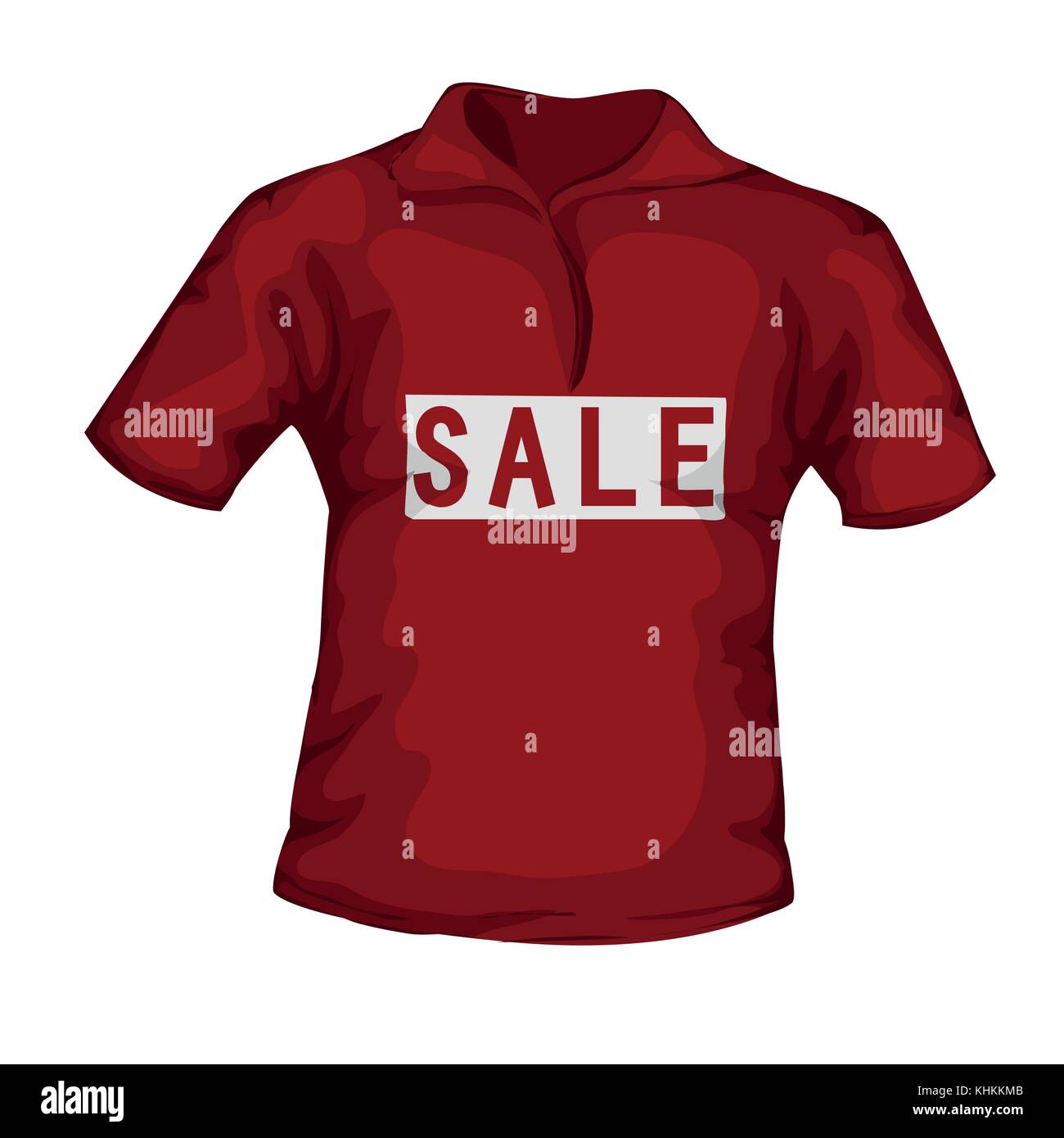 Front view of red color male t-shirt 