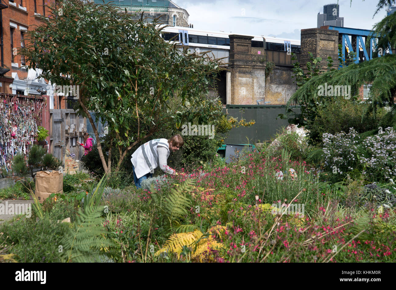 Crossbones graveyard,for an estimated 15000 paupers ,including the Winchester Geese, women licensed by the Bishop of Winchester to work as prostitutes Stock Photo