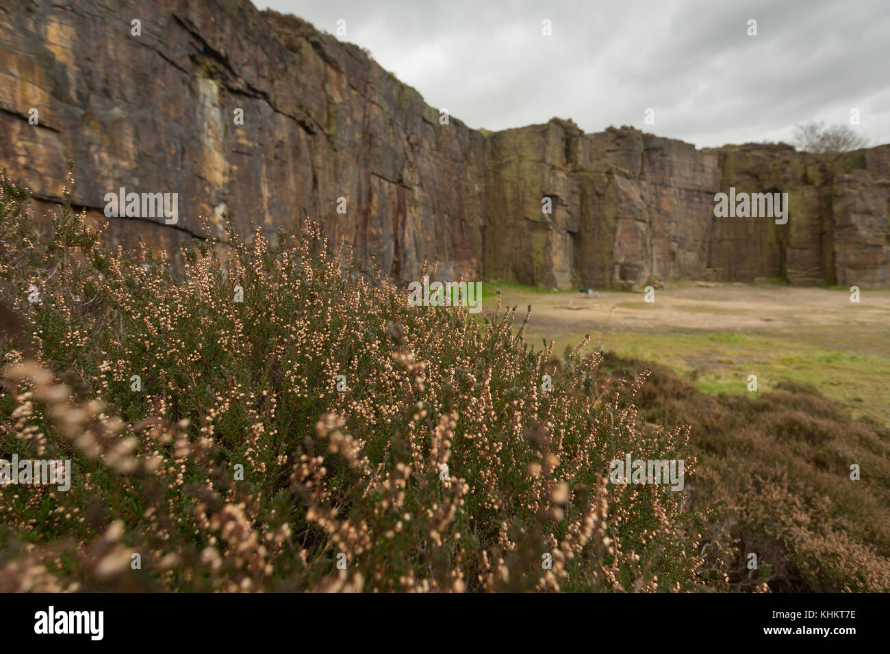Rock climbing venue Hobson Moor Quarry, Stalybridge, Tameside, Greater