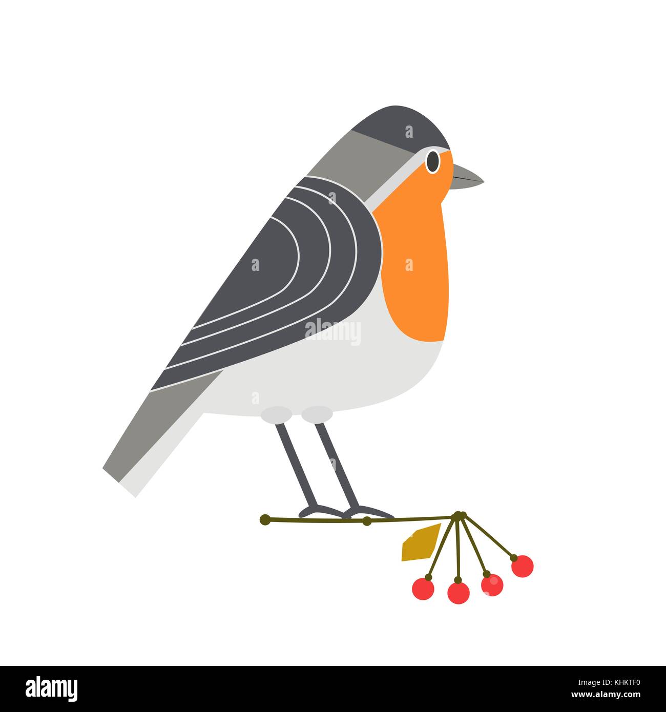 American Robin Cute Bird Stock Vector Images Alamy