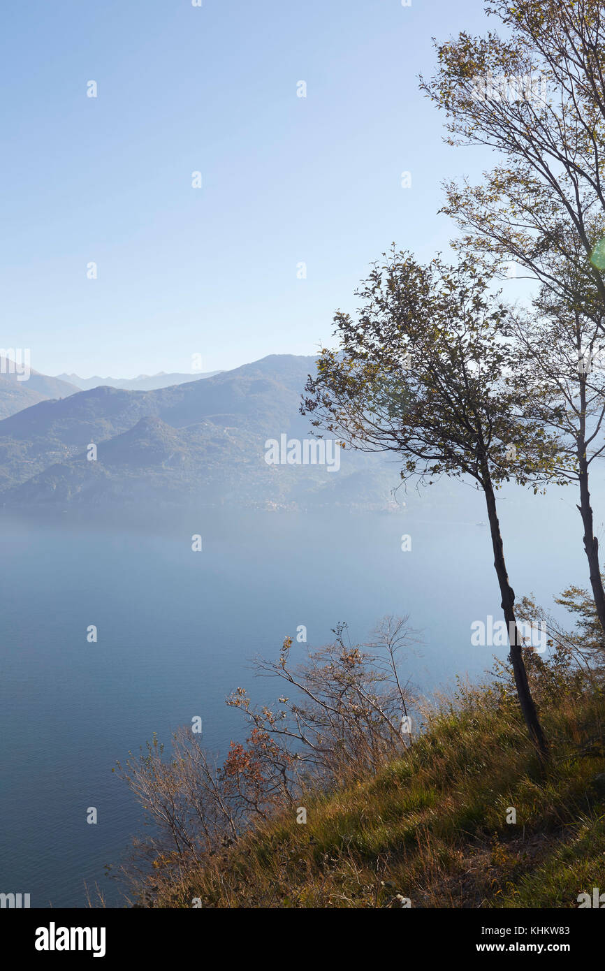 Lake Como (Lago di Como), Province of Lecco Lombardy, Italy. Stock Photo