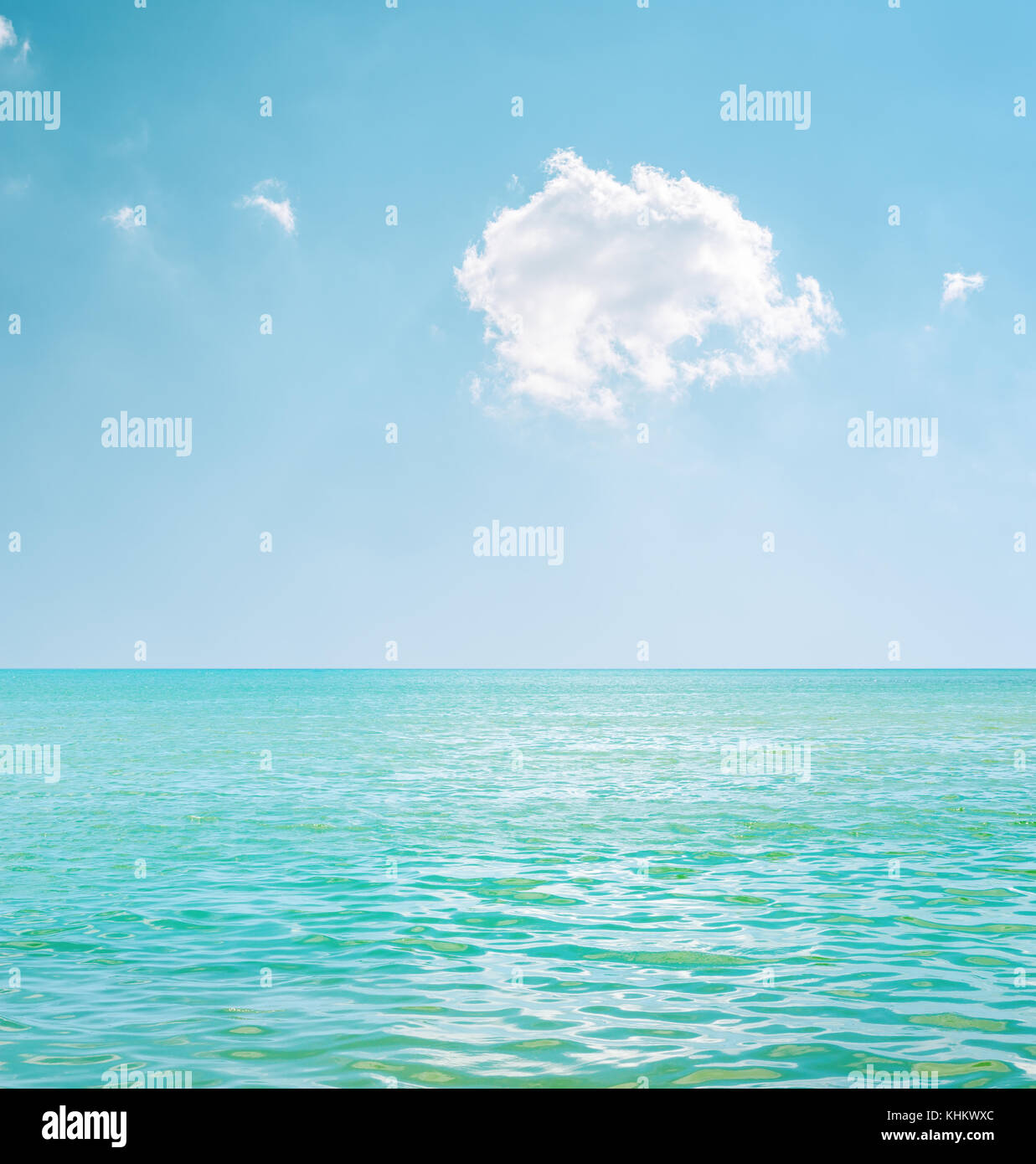 white cloud in blue sky over sea Stock Photo - Alamy
