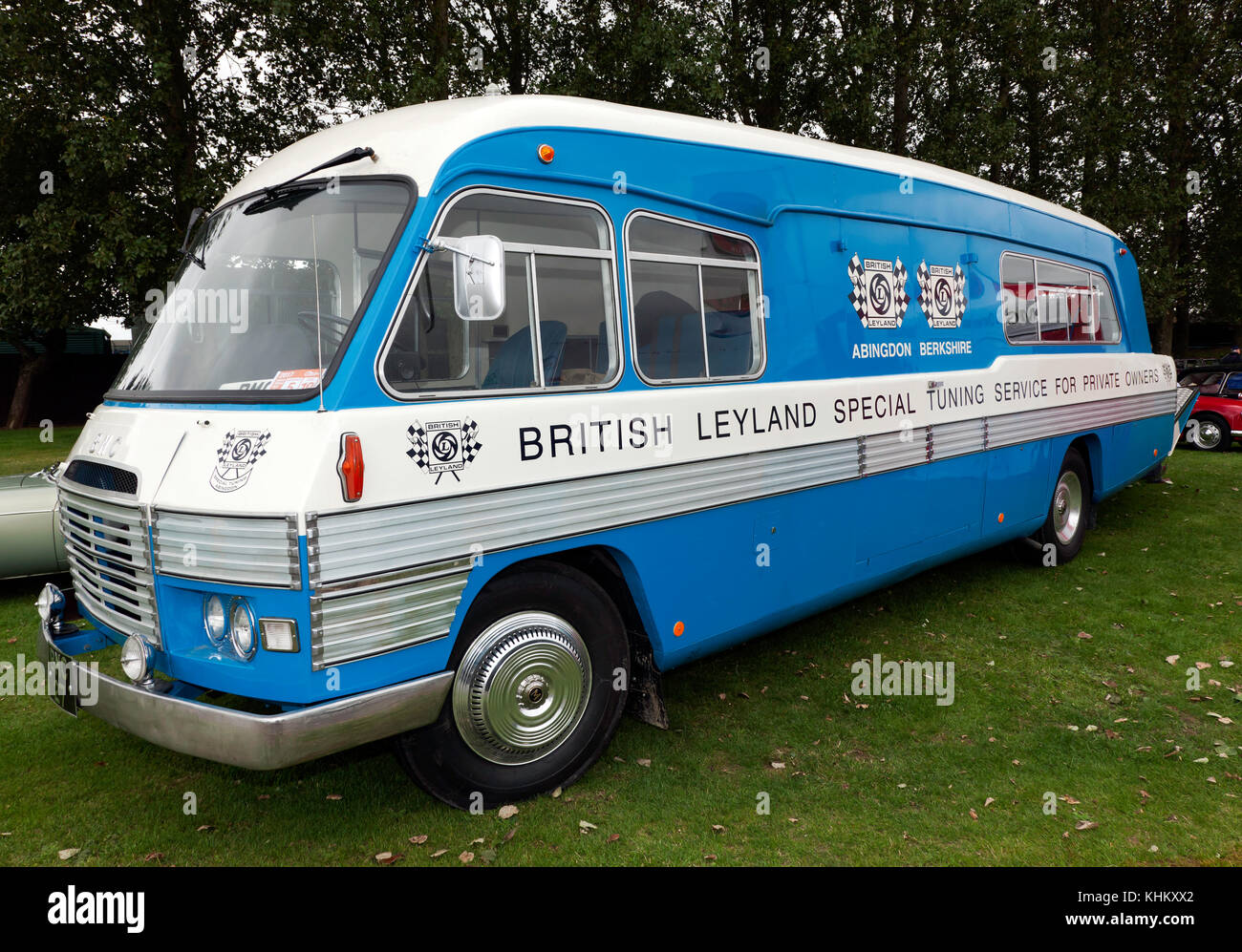 BMC Mobile Unit: British Leyland Special Tuning Departrment vehicle on display at the 2017 Silverstone Classic Stock Photo