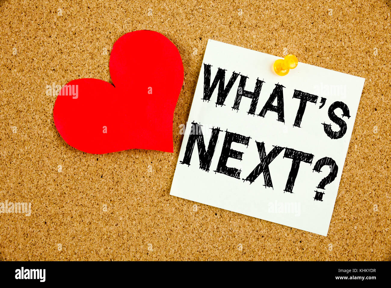 Hand writing text caption inspiration showing What's Next concept ...