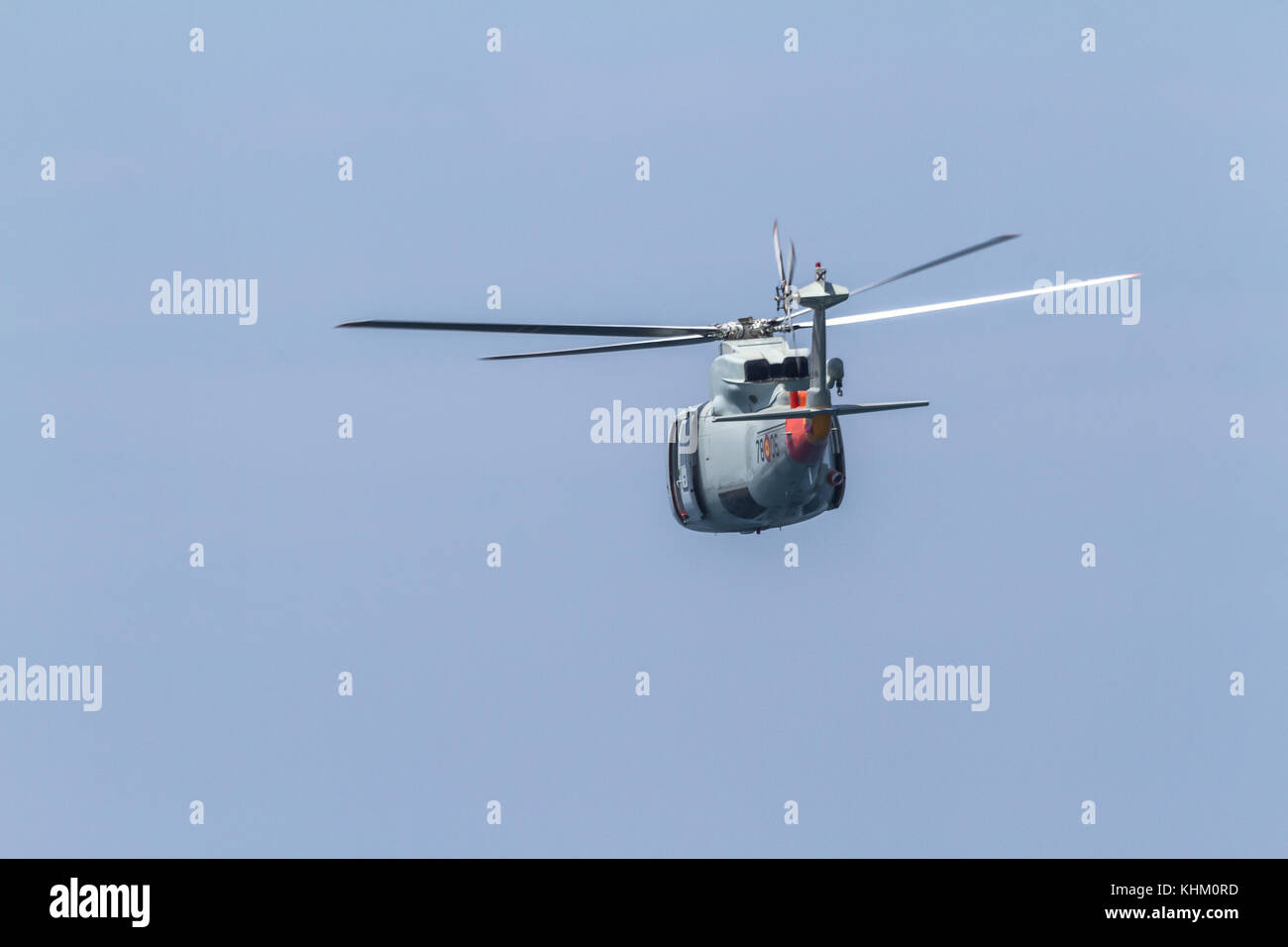 MOTRIL, GRANADA, SPAIN-JUN 11: Helicopter Sikorsky S-76C taking part in an exhibition on the 12th international airshow of Motril on Jun 11, 2017, in  Stock Photo