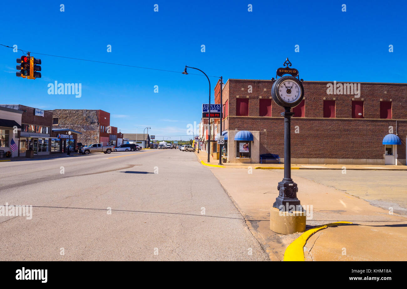 The beautiful city center of Stroud a small town in Oklahoma STROUD