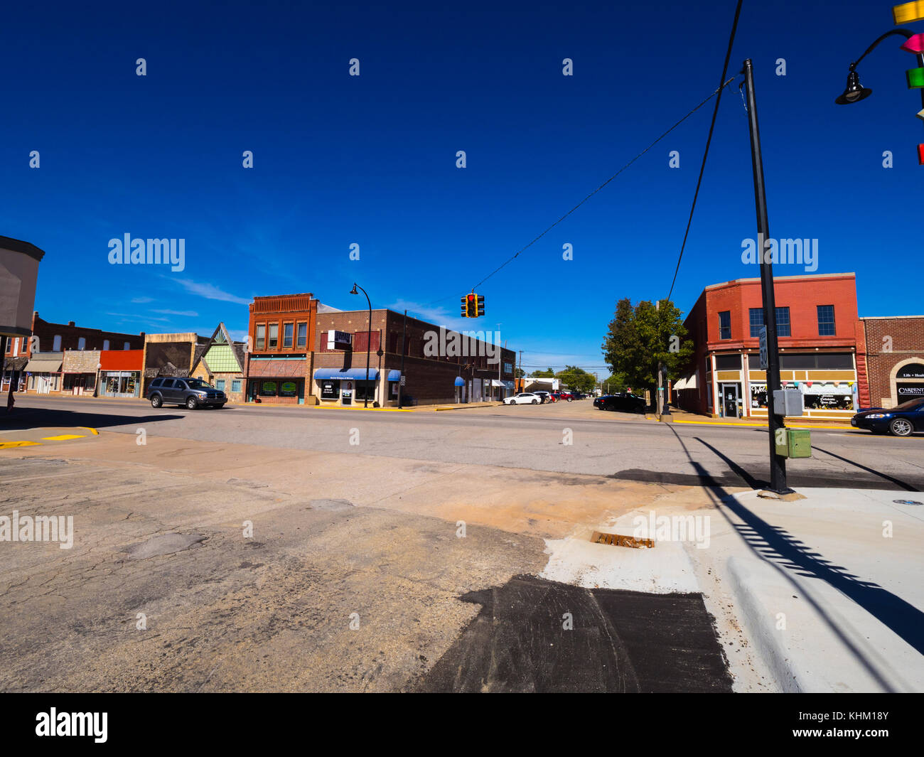 The beautiful city center of Stroud a small town in Oklahoma STROUD / OKLAHOMA OCTOBER 16