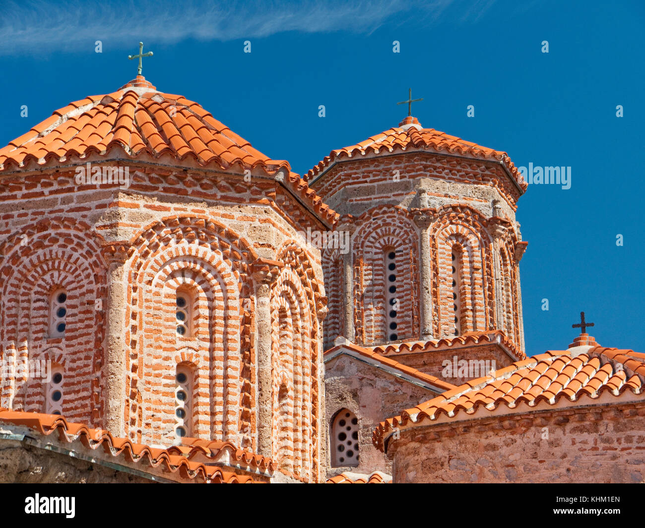 Macedonian Orthodox church of St. Naum in the St. Naum monastery complex, Lake Ohrid, Macedonia Stock Photo