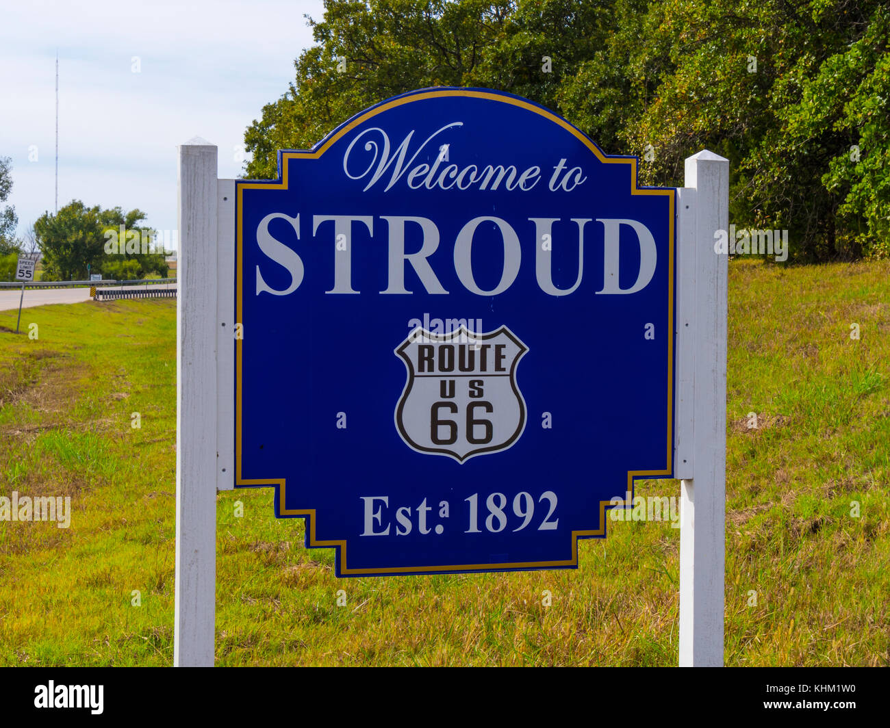 to Stroud sign in Oklahoma STROUD / OKLAHOMA OCTOBER 24