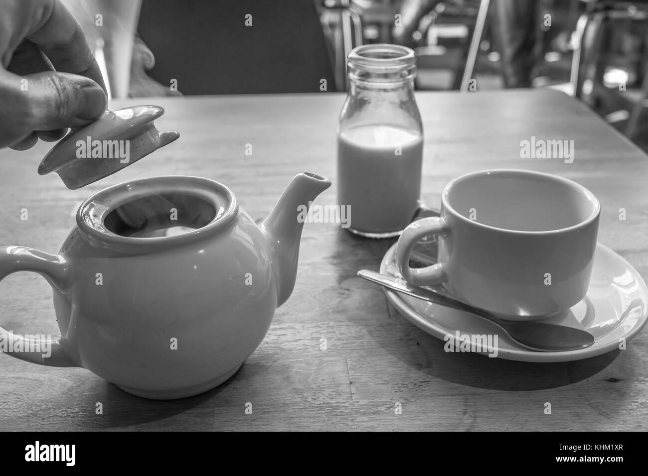 Black and White of the teapot Stock Photo Alamy
