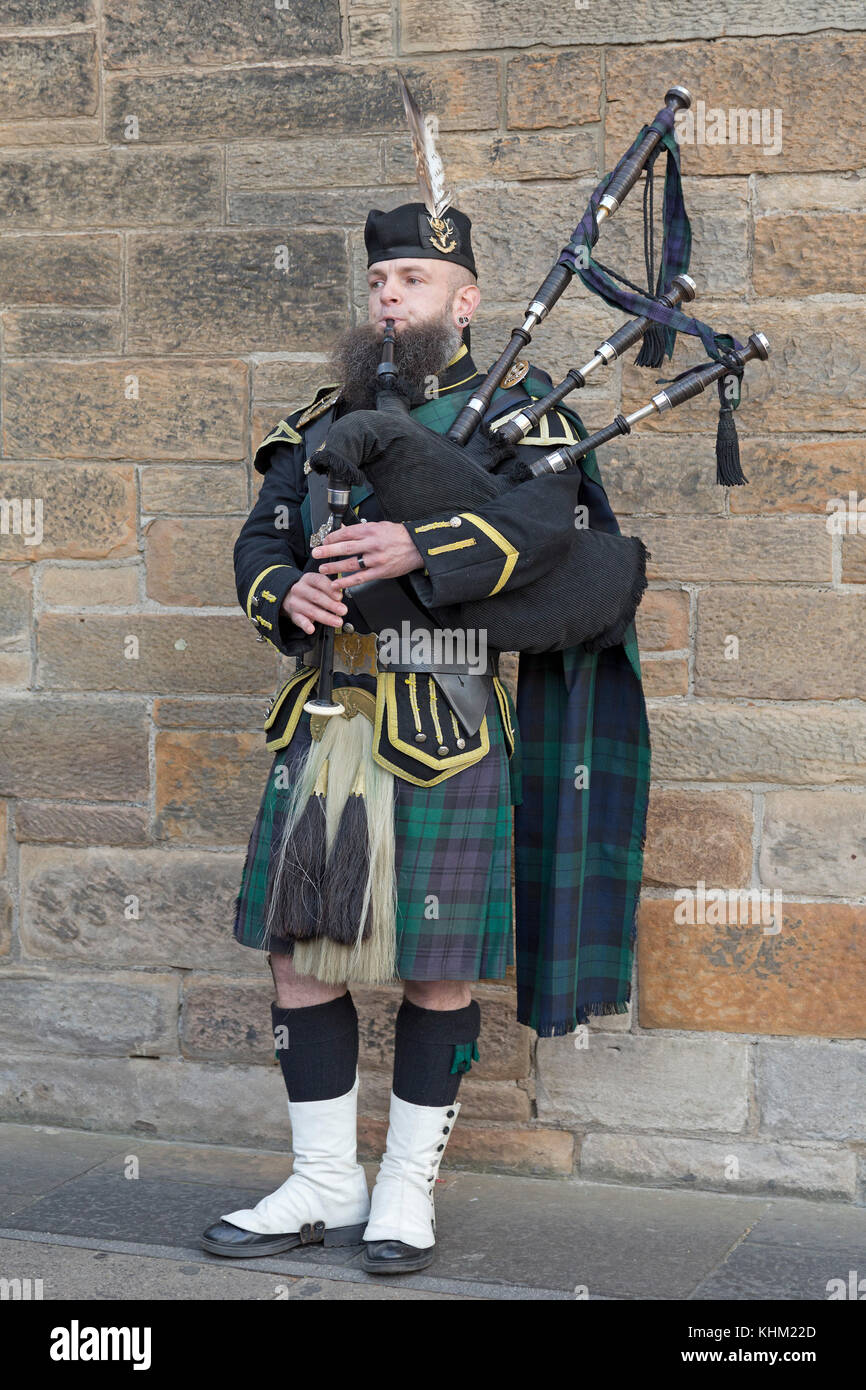 piper, Castle Hill, Edinburgh, Scotland, Great Britain Stock Photo - Alamy
