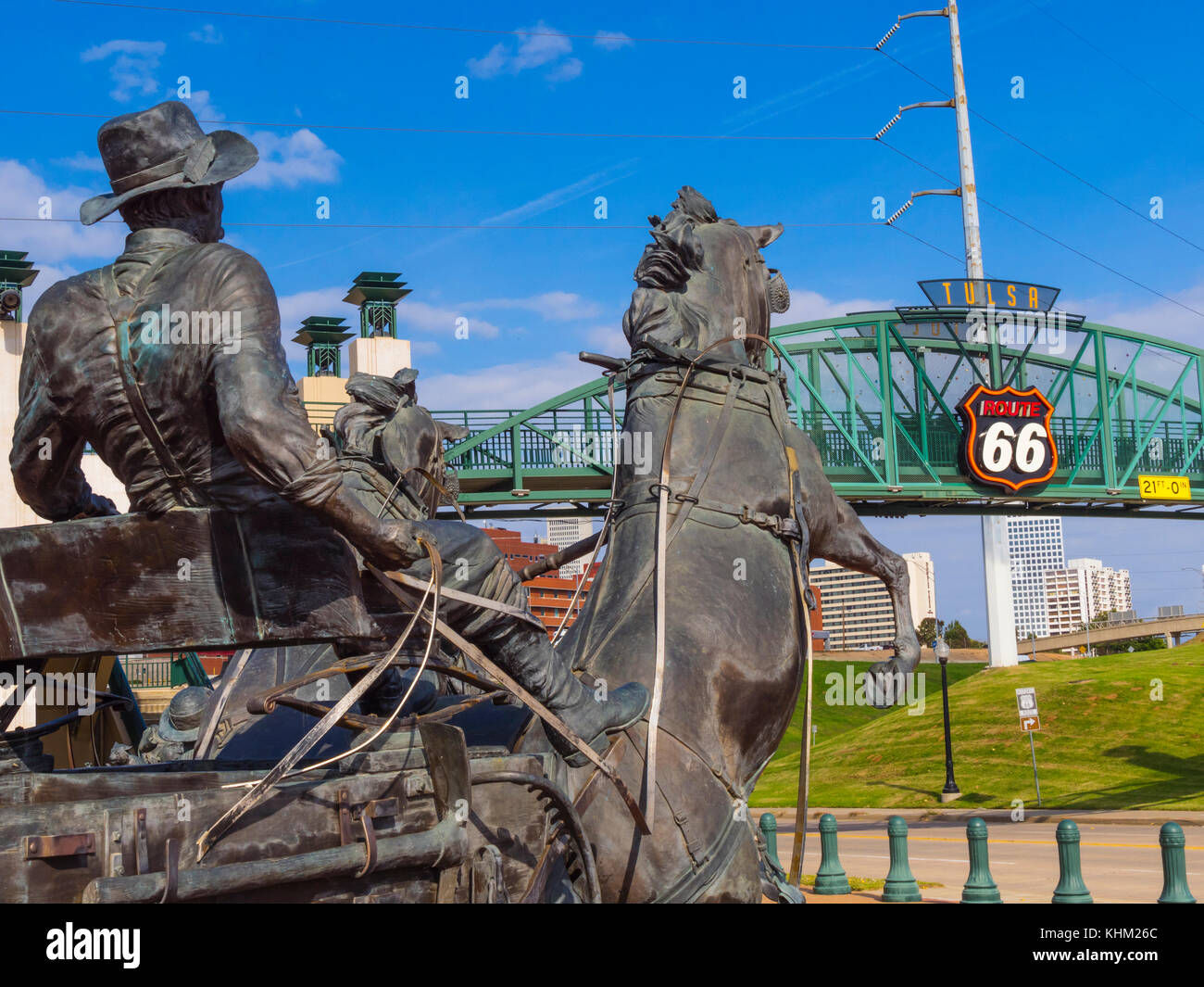 Cyrus Avery Centennial Plaza in Tulsa - TULSA / OKLAHOMA - OCTOBER 17, 2017 Stock Photo