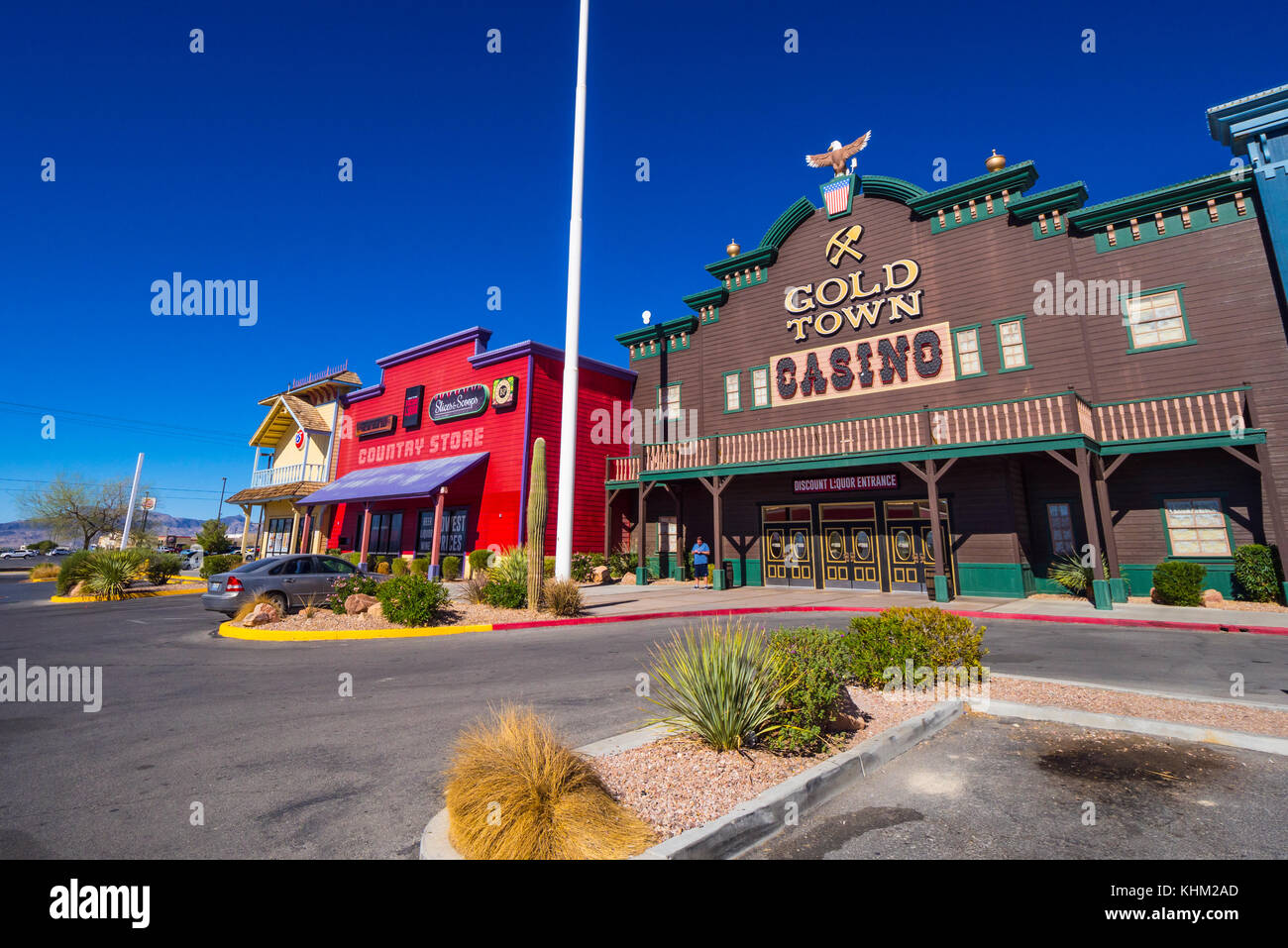 Gold Town Casino and historic western style city of Pahrump Nevada - PAHRUMP / NEVADA - OCTOBER 23, 2017 Stock Photo