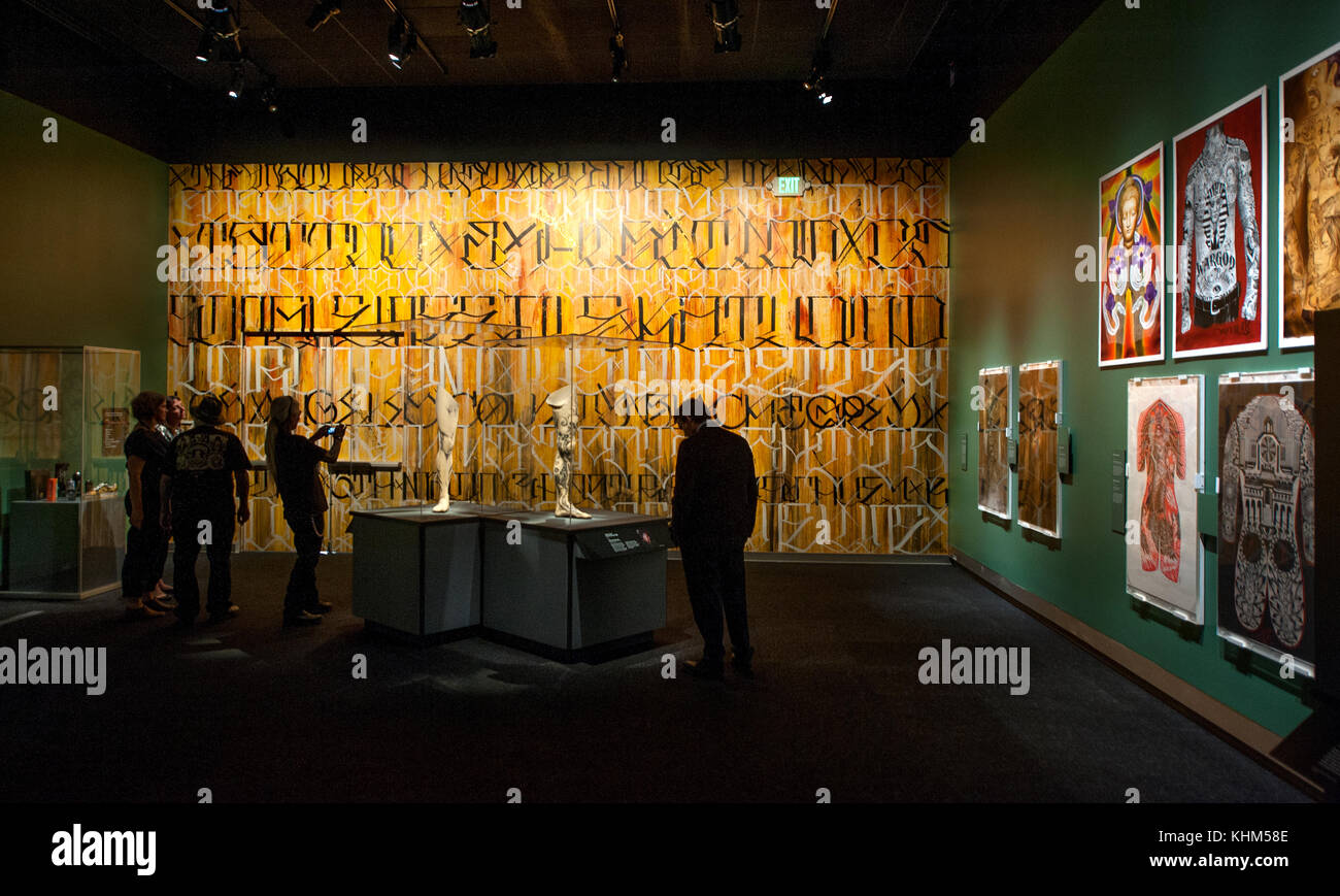 Tattoo exhibition at the Museum of Natural History in Los Angeles, Ca Stock Photo