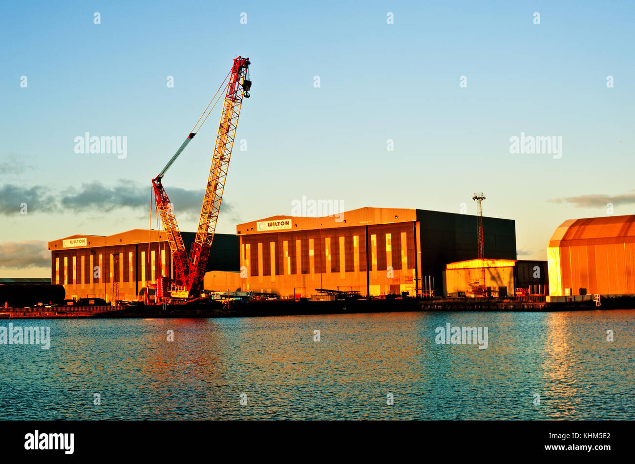 Witon Engineering by the River Tees, Port Clarence, Tesside Stock Photo ...