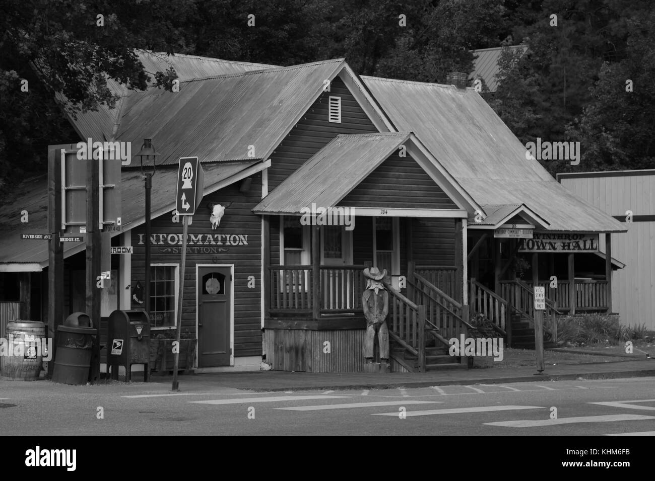 Winthrop Town Hall Stock Photo Alamy