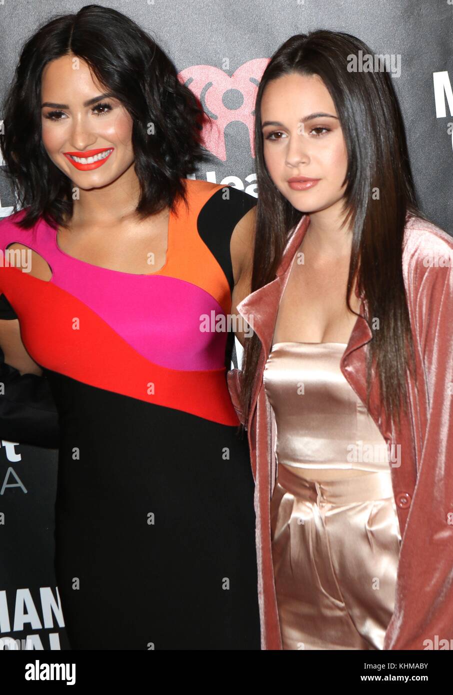 NEW YORK, NY - MARCH 22: Demi Lovato, Bea Miller arriving at 'A Night