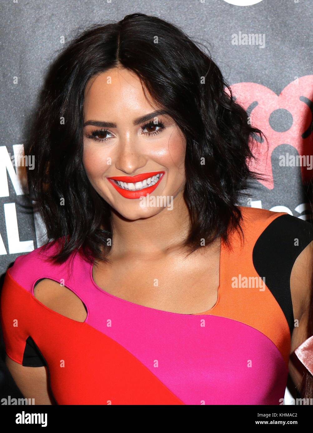 NEW YORK, NY - MARCH 22: Demi Lovato arriving at 'A Night To Celebrate