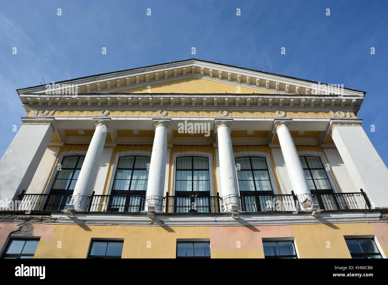 Comprehensive school building in the Zelenogorsk Stock Photo