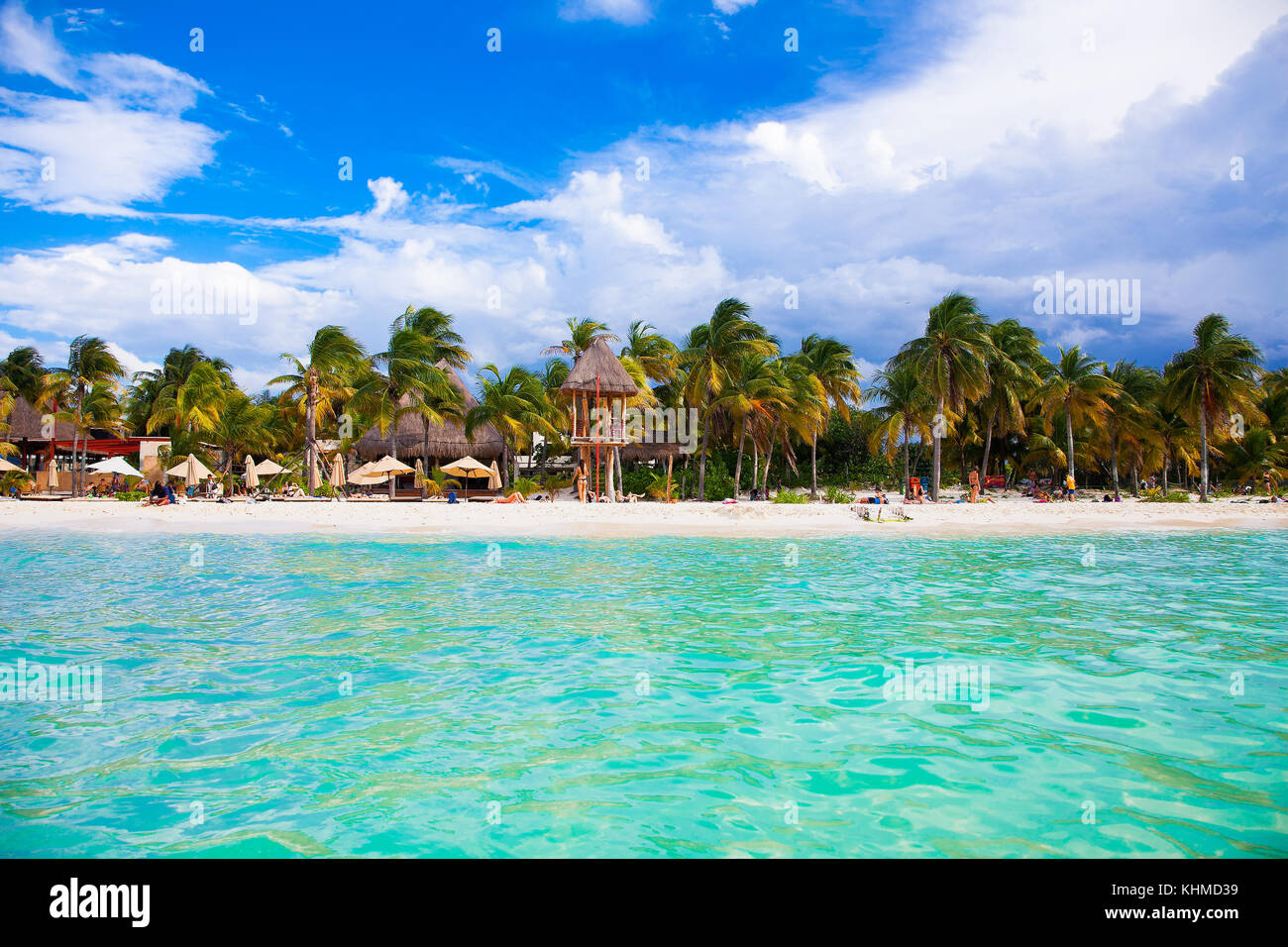 Norten beach on colorful Isla Mujeres island near Cancun in Mexico. Latin America. Stock Photo