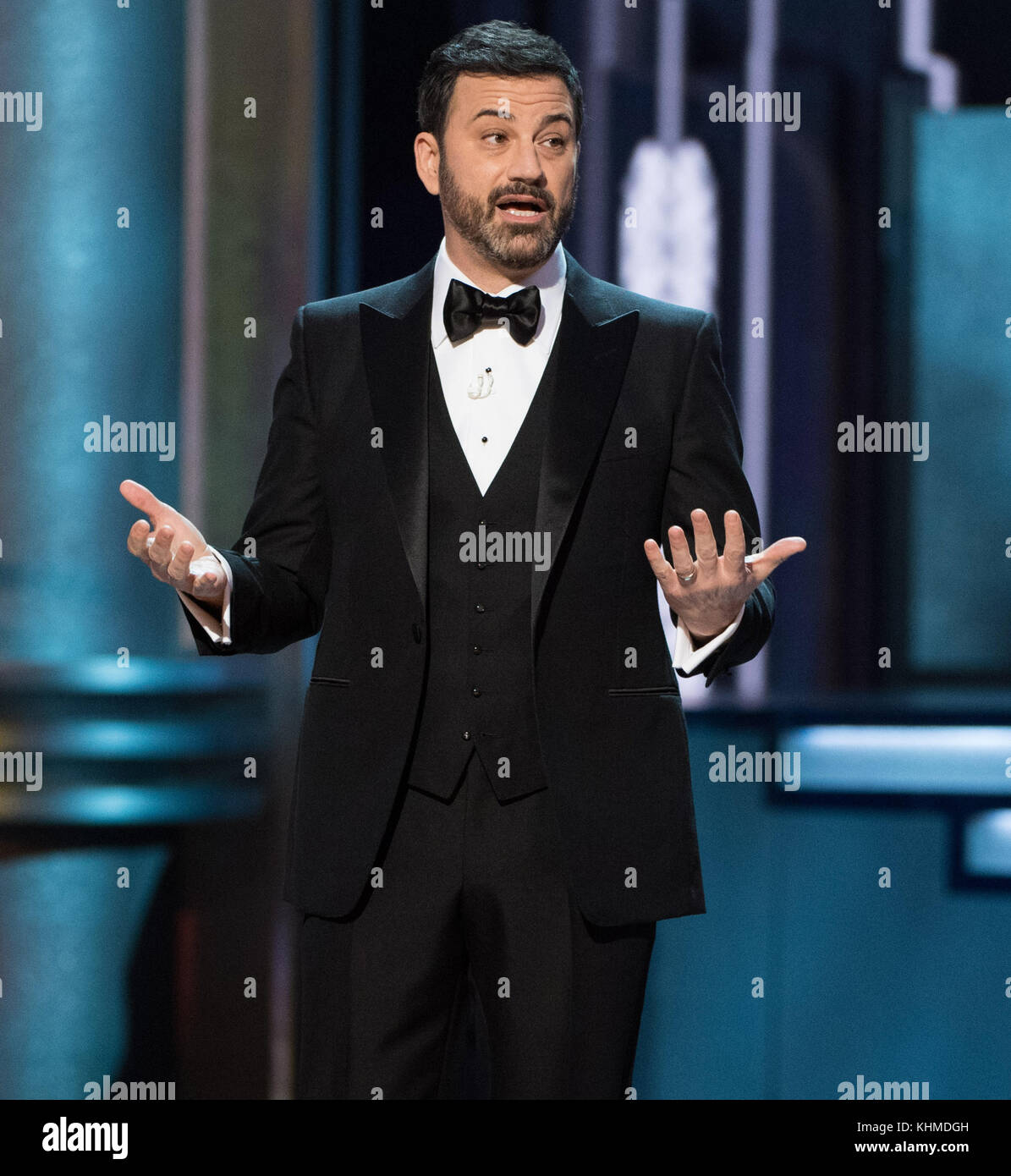HOLLYWOOD, CA - FEBRUARY 26: Jimmy Kimmel performs onstage during the 89th Annual Academy Awards at Hollywood & Highland Center on February 26, 2017 in Hollywood, California  People:  Jimmy Kimmel  Transmission Ref:  MNC Stock Photo