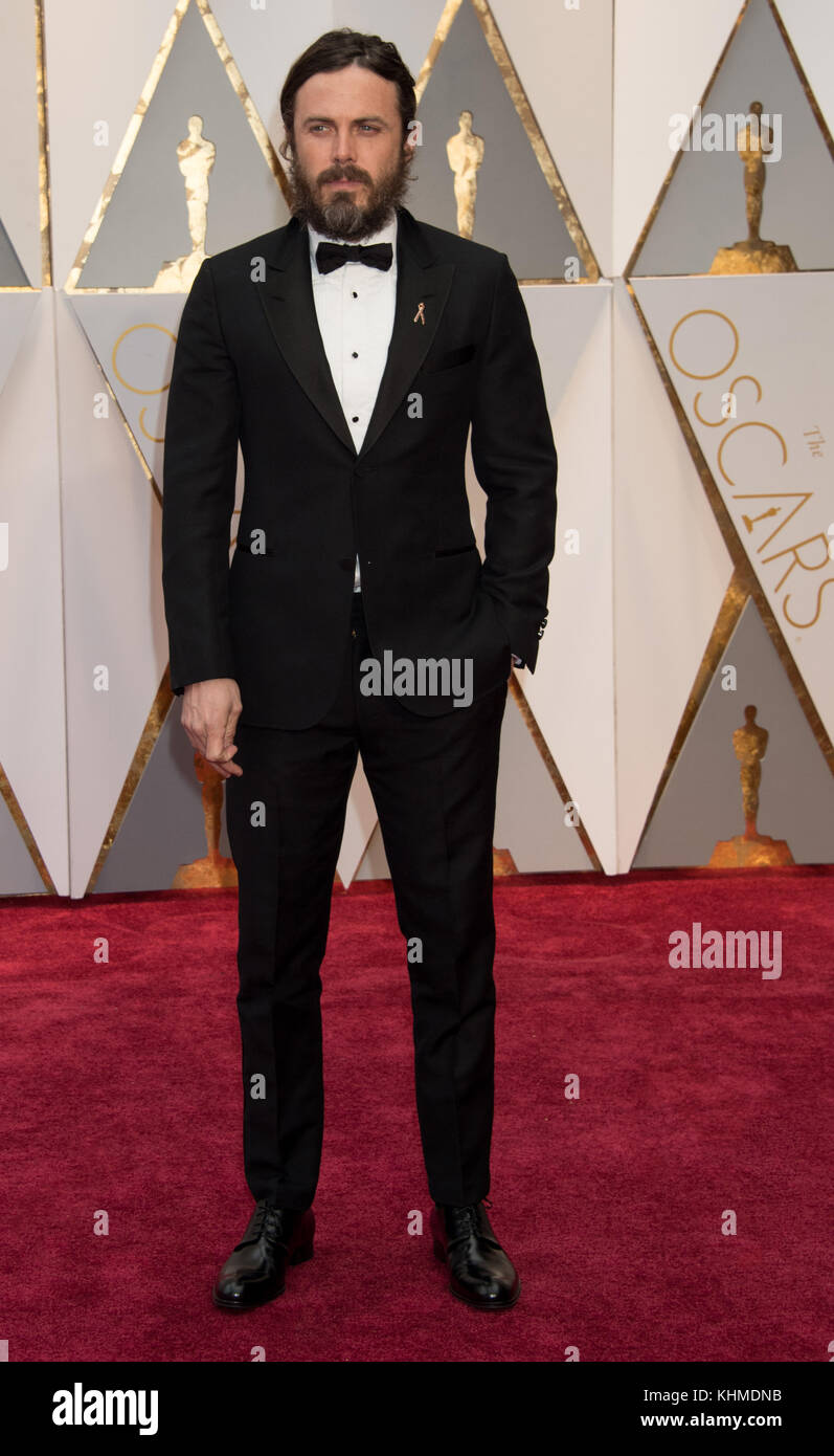 HOLLYWOOD, CA - FEBRUARY 26: Casey Affleck attends the 89th Annual Academy Awards at Hollywood & Highland Center on February 26, 2017 in Hollywood, California  People:  Casey Affleck  Transmission Ref:  MNC Stock Photo