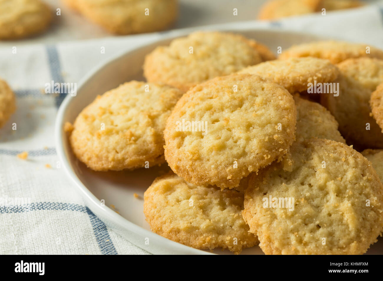 Sweet Homemade Vanilla Wafer Cookies on a plate Stock Photo Alamy