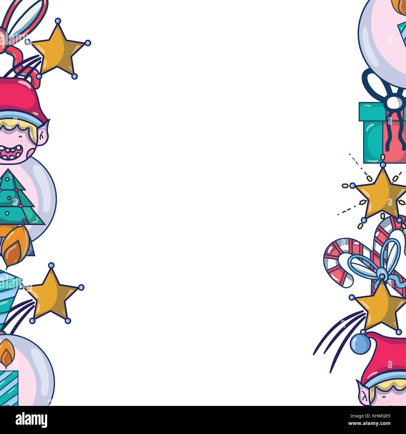 merry christmas decoration background design vector illustration Stock ...