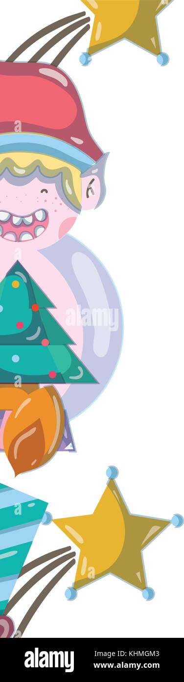 merry christmas decoration background design vector illustration Stock ...