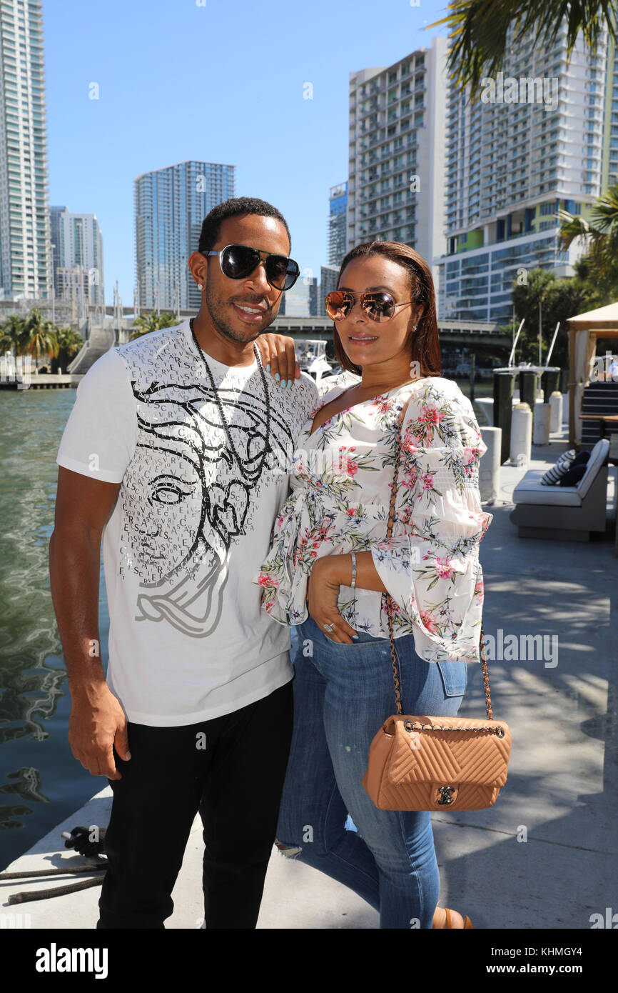 Eudoxie Mbouguiengue MIAMI, FL - FEBRUARY 14: Actor and Hop Hop legend Ludacris along with