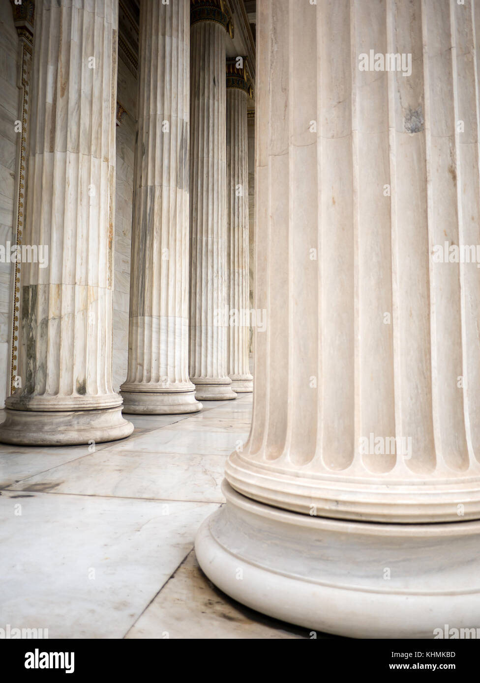 Ancient greek pillars and columns in Athens Greece Stock Photo Alamy
