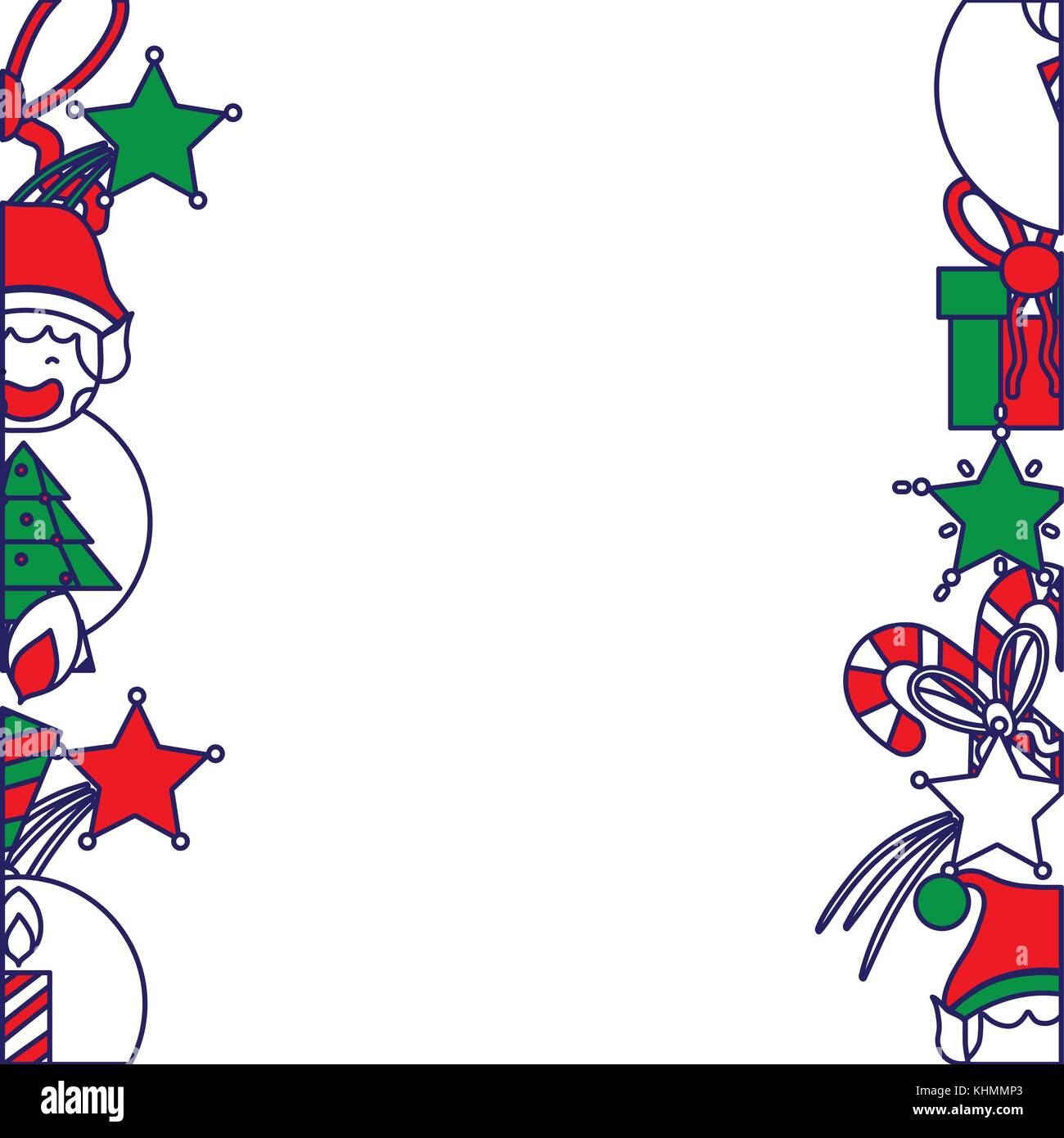 merry christmas decoration background design vector illustration Stock ...