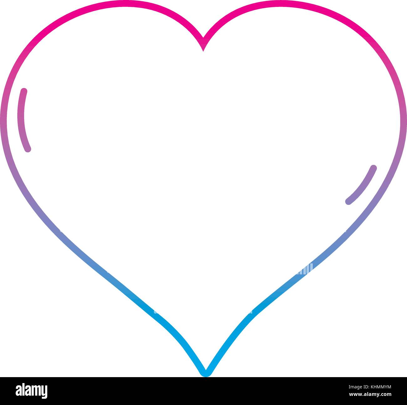 line heart love symbol icon romance vector illustration Stock Vector ...