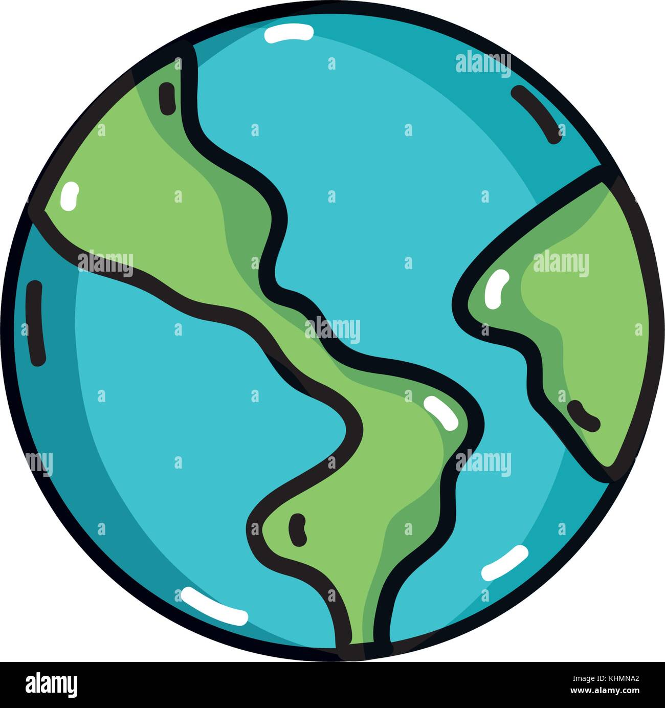 global earth planet geography with ocean vector illustration Stock ...