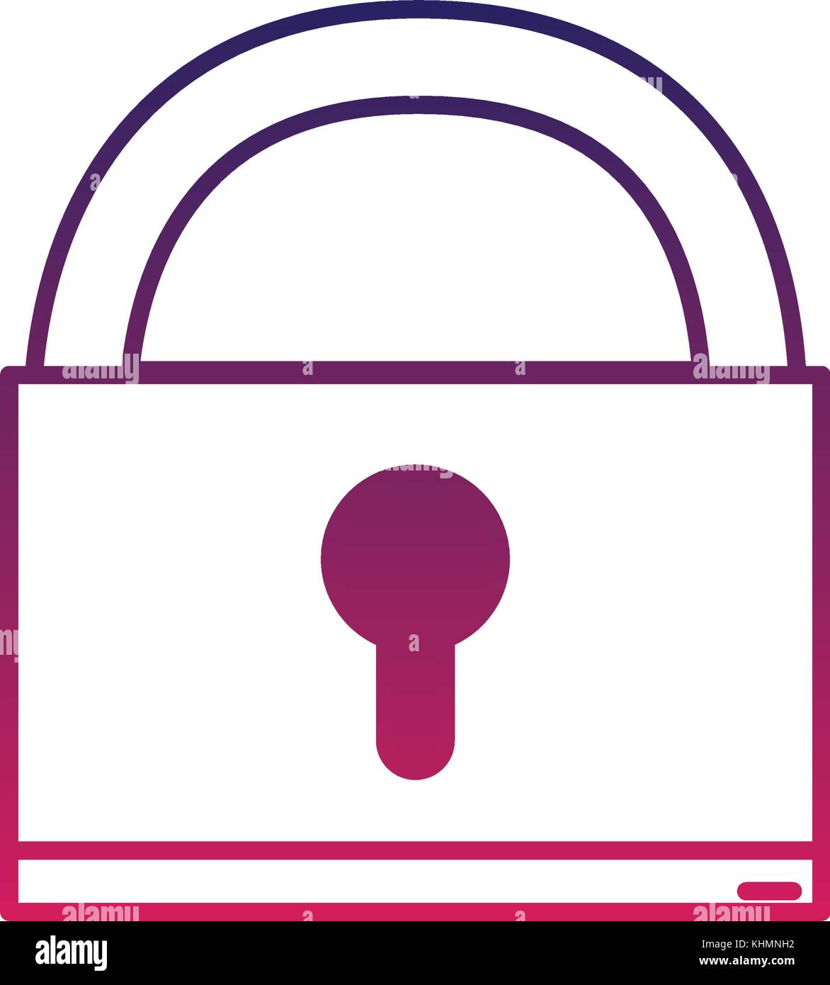 silhouette padlock object symbol to security protection vector ...