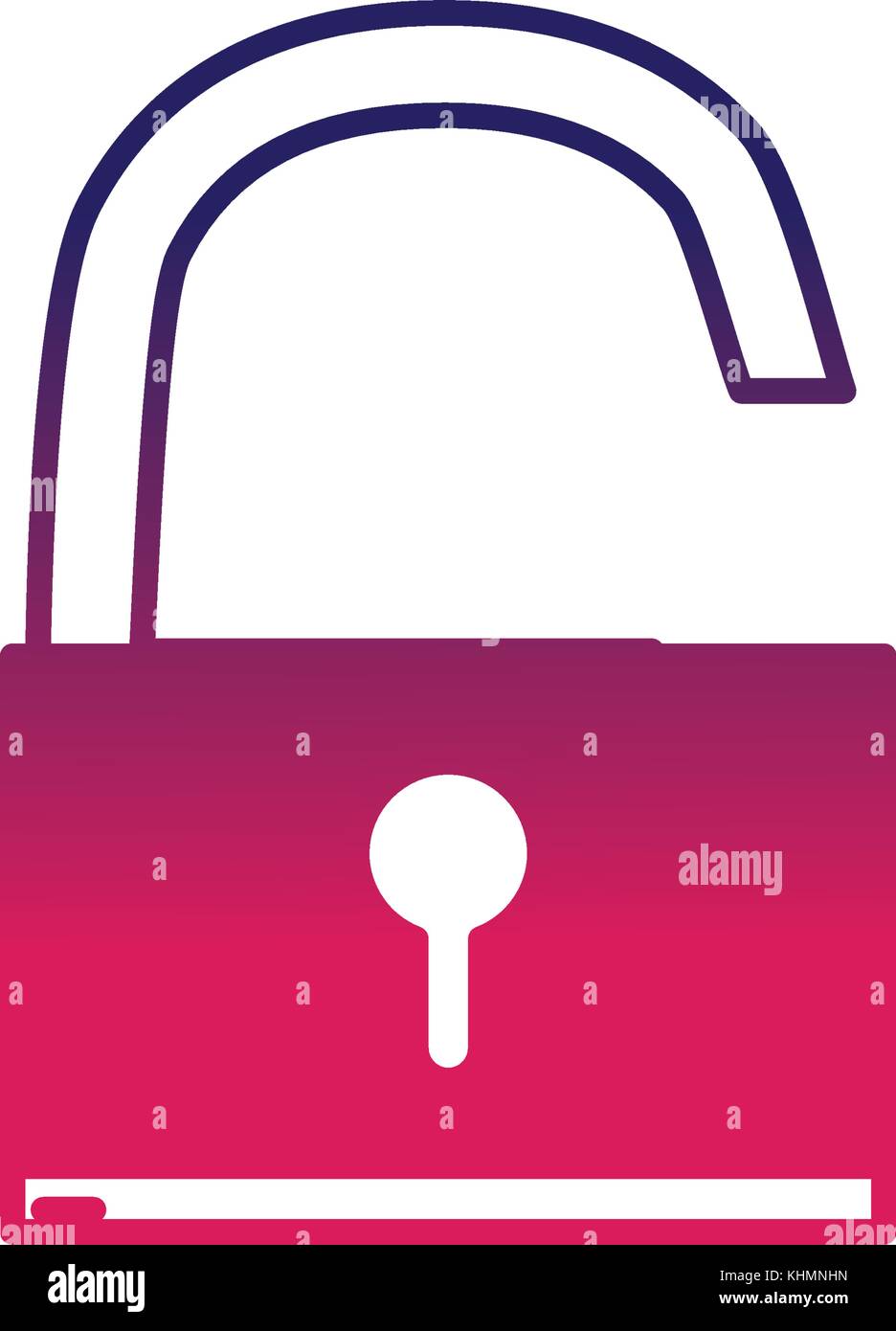 silhouette padlock object symbol to security protection vector ...