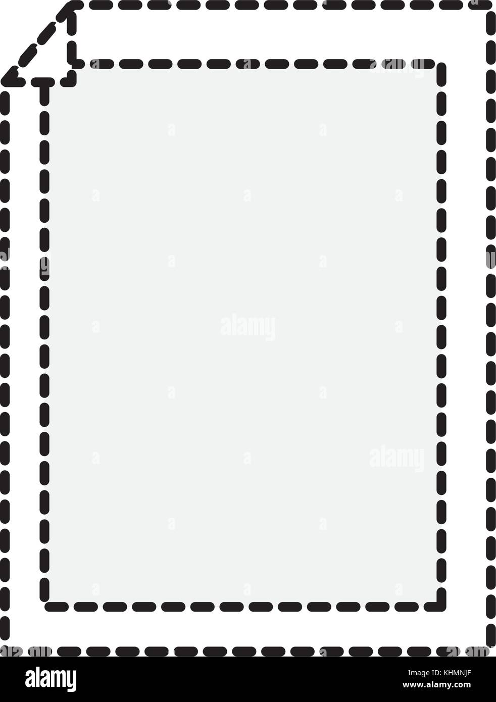 dotted shape paper with sheet bent object design vector illustration ...