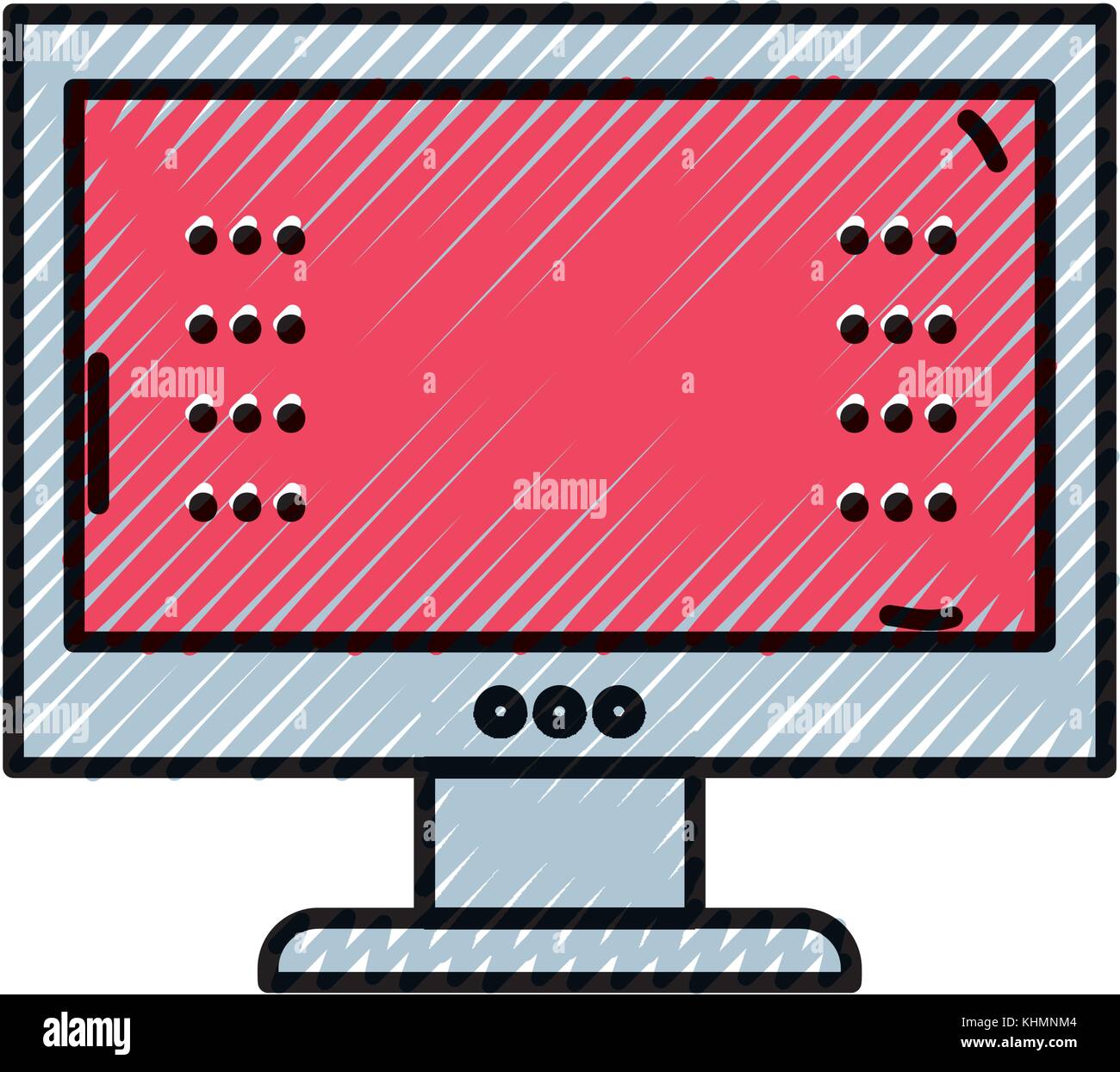 grated computer screen with web password technology vector illustration ...