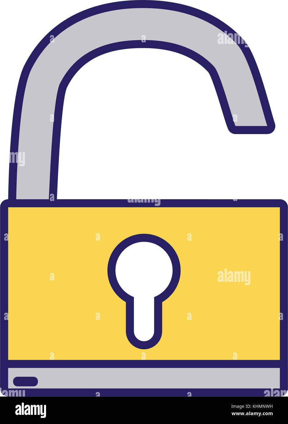 padlock object symbol to security protection vector illustration Stock ...