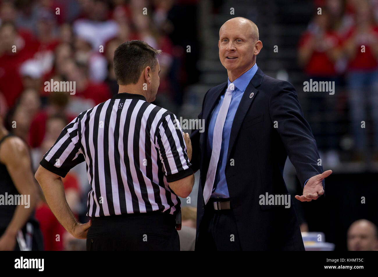 Madison, WI, USA. 16th Nov, 2017. Xavier head coach Chris Mack during