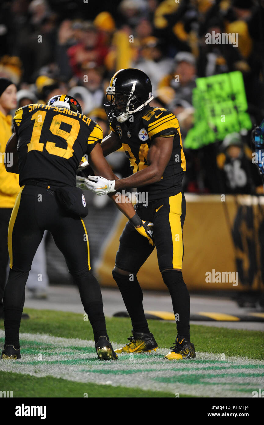 Nov 16th, 2017: Steelers Antonio Brown #84 during the Tennessee Titans vs Pittsburgh  Steelers game at Heinz Field in Pittsburgh, PA. Jason Pohuski/CSM Stock  Photo - Alamy